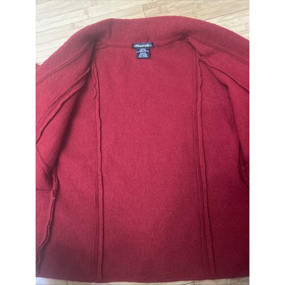 Sarah Vintage 100% Wool Rolled Shawl Collar Western Jacket Rustic Chic Sz S - Picture 6 of 6